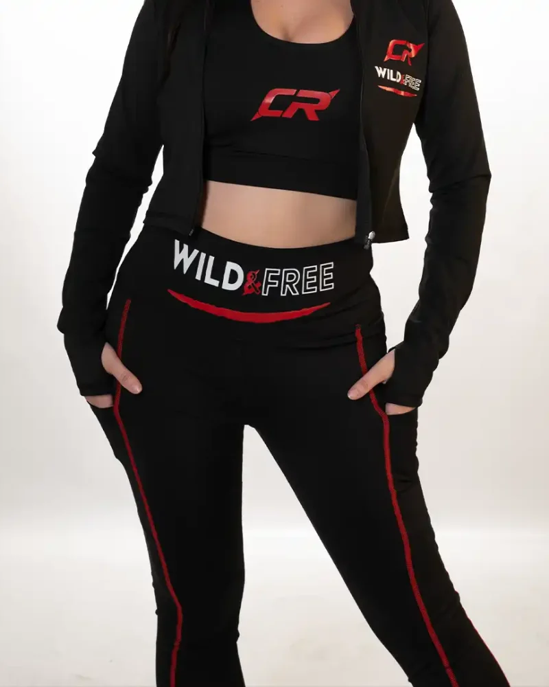 Leggins mujer con bosillos negro Wild & Free